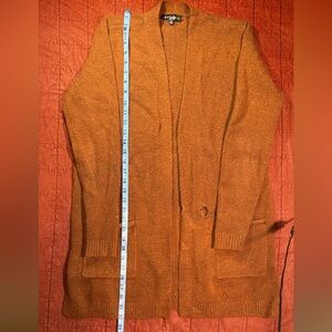 Cozy Orange Cardigan Sweater